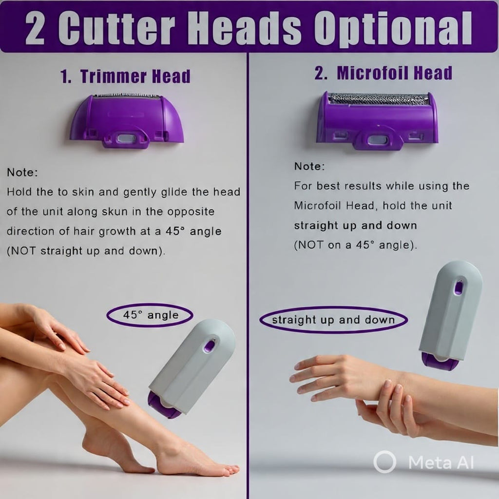 Painless Electric Hair Remover for Women – Instant Smooth Skin Shaver